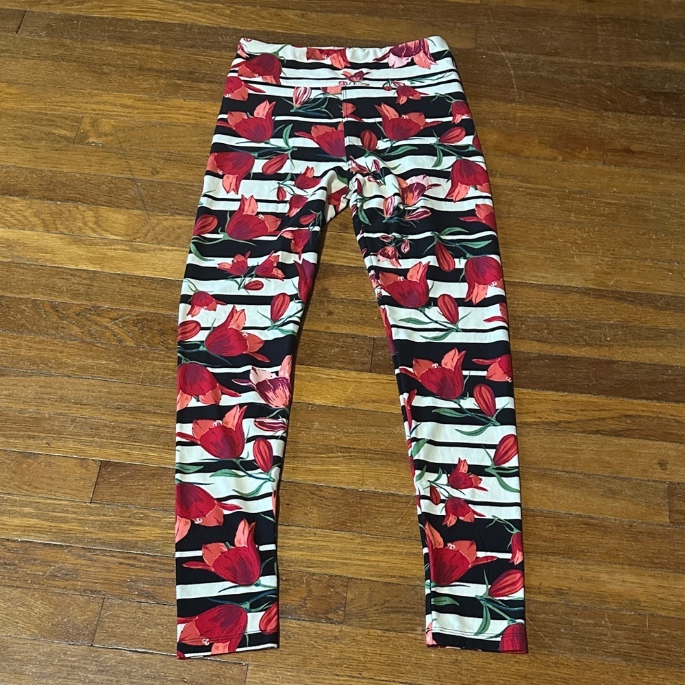 Lularoe Women’s Butter Soft Leggings, Floral Print, One Size